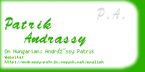 patrik andrassy business card